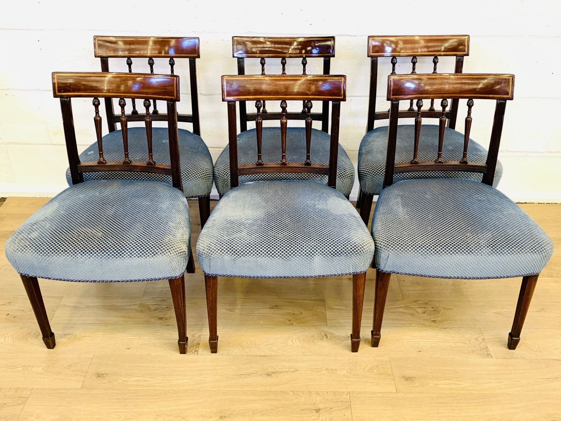 Set of six mahogany dining chairs - Image 4 of 4