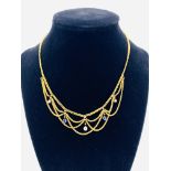15ct gold swag necklace