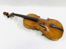 A violin with label, Petit Jean Aine