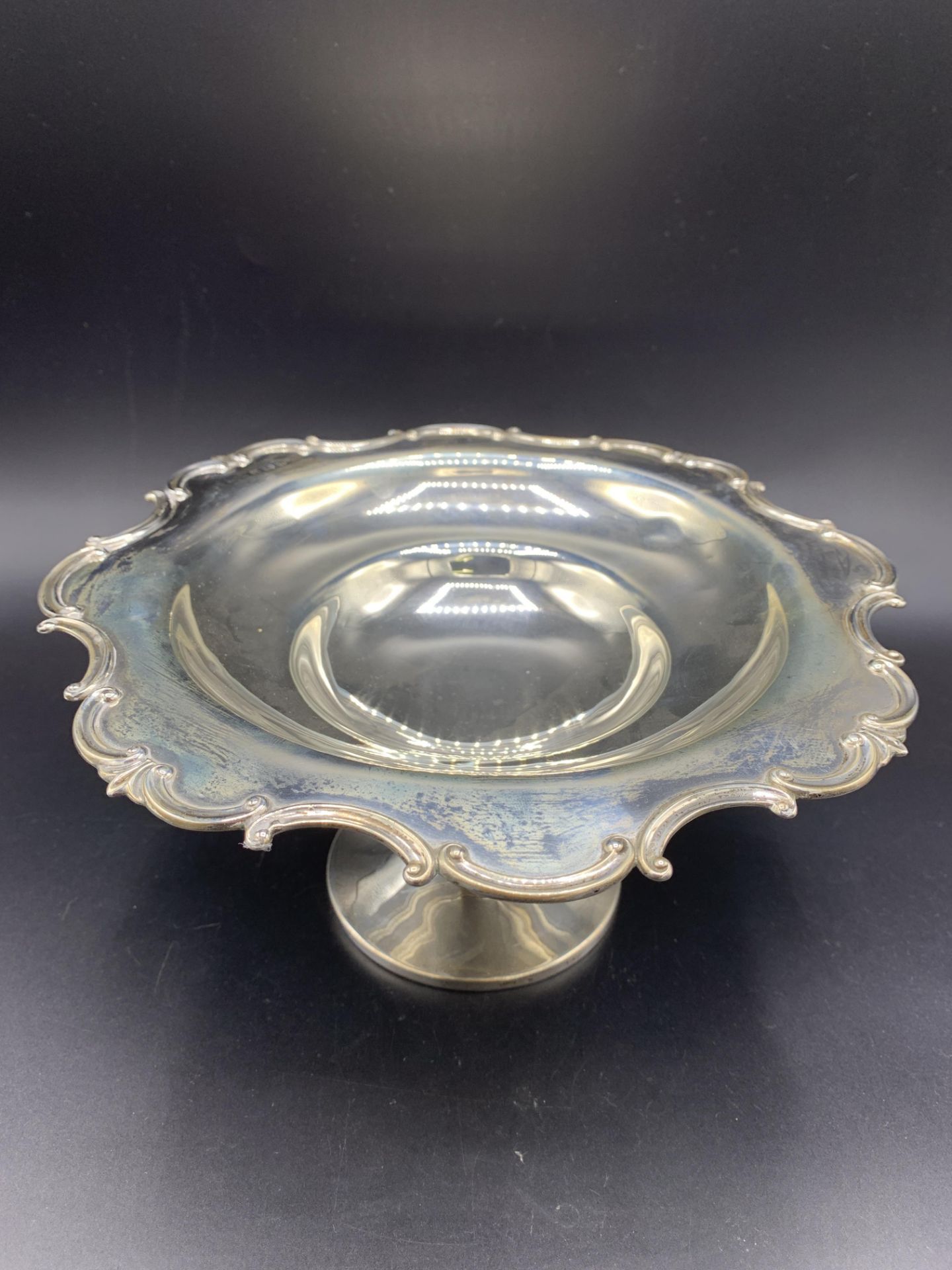 Silver dish on stand, 1926
