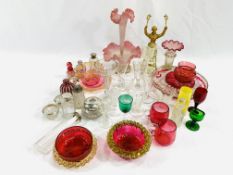 A collection of glassware