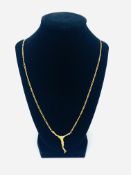 18ct gold chain and crucifix