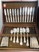 Canteen of King's pattern silver plate cutlery by Arthur Price
