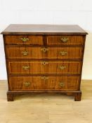 Oak chest of two over three drawers