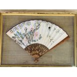 Framed Oriental fan