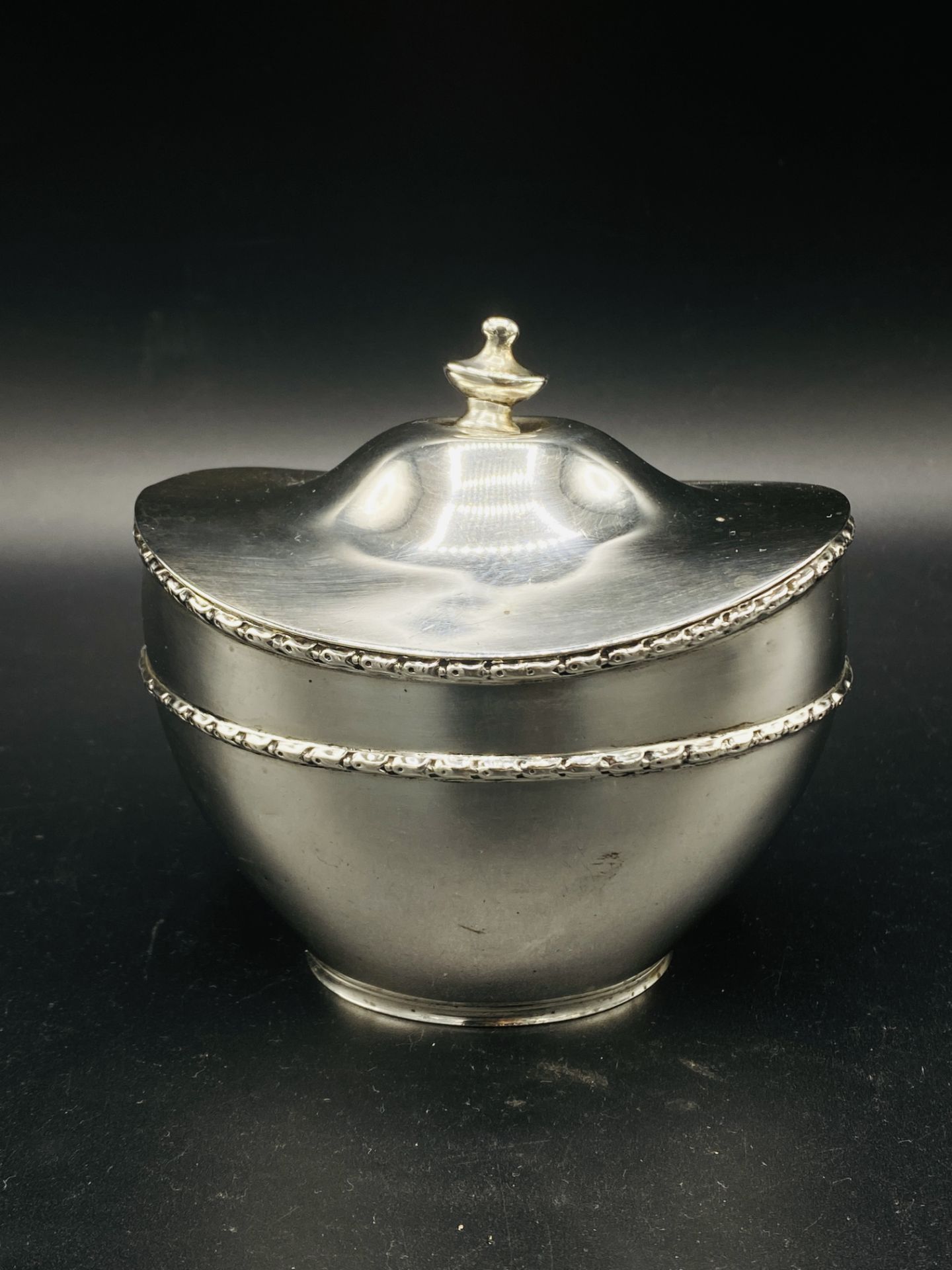 Silver sauce boat, teapot and sugar bowl - Image 6 of 7