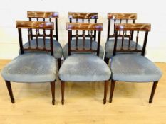 Set of six mahogany dining chairs