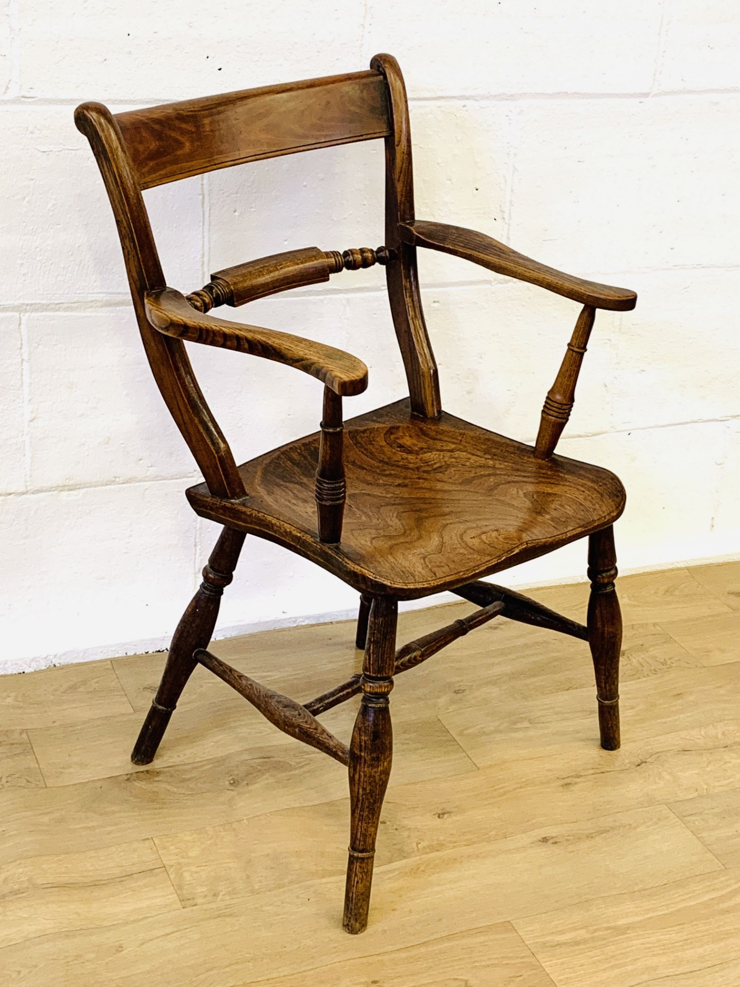 Open elbow chair with elm seat - Image 2 of 3