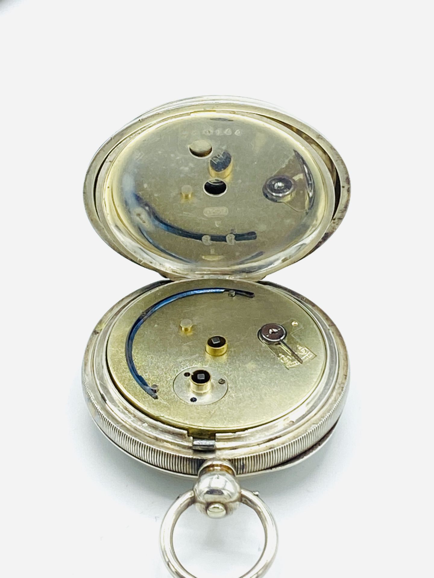 A silver cased pocket watch - Image 3 of 4