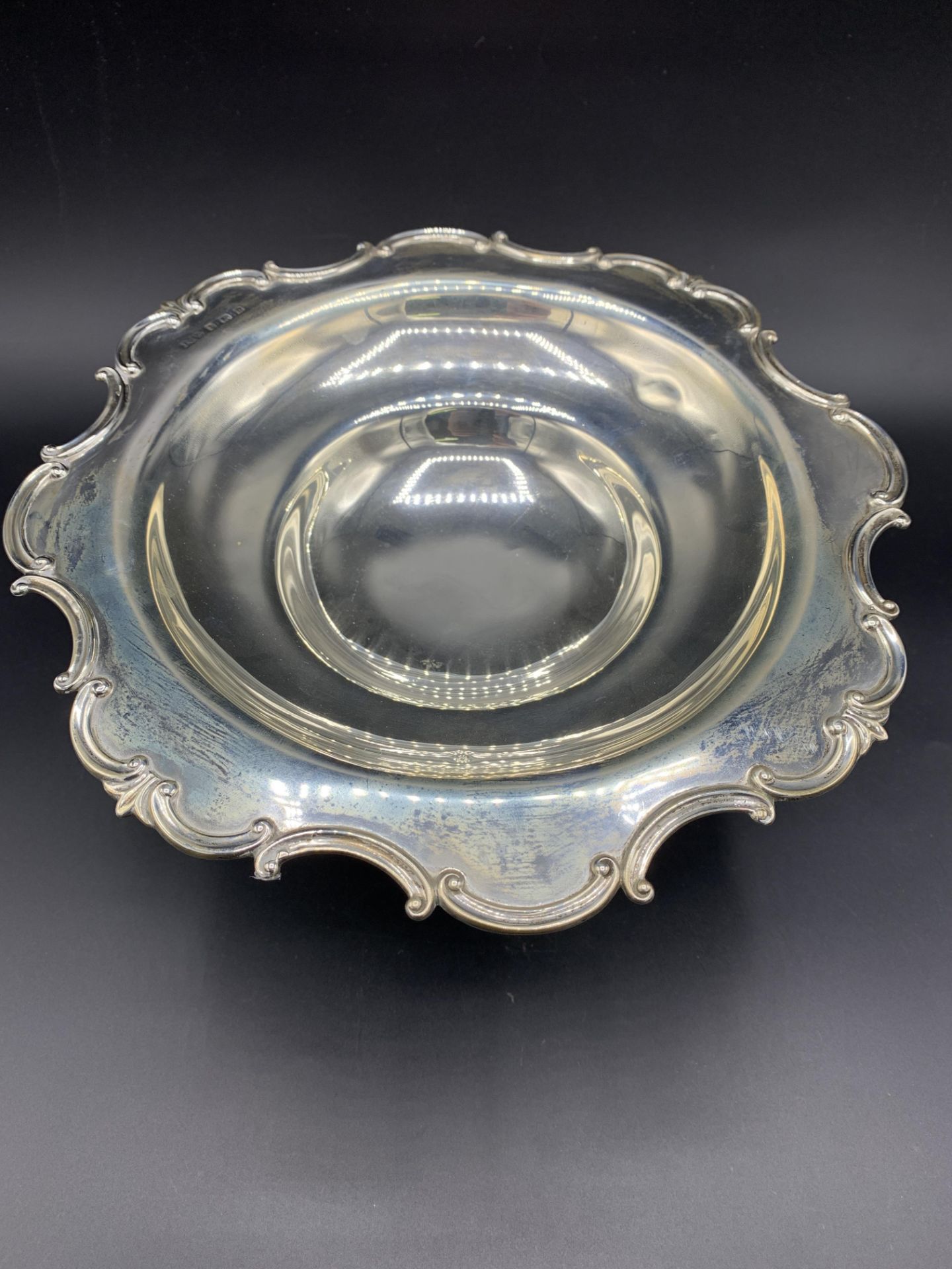 Silver dish on stand, 1926 - Image 3 of 4