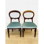 Pair of balloon back dining chairs