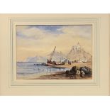 Two framed and glazed watercolours of boats