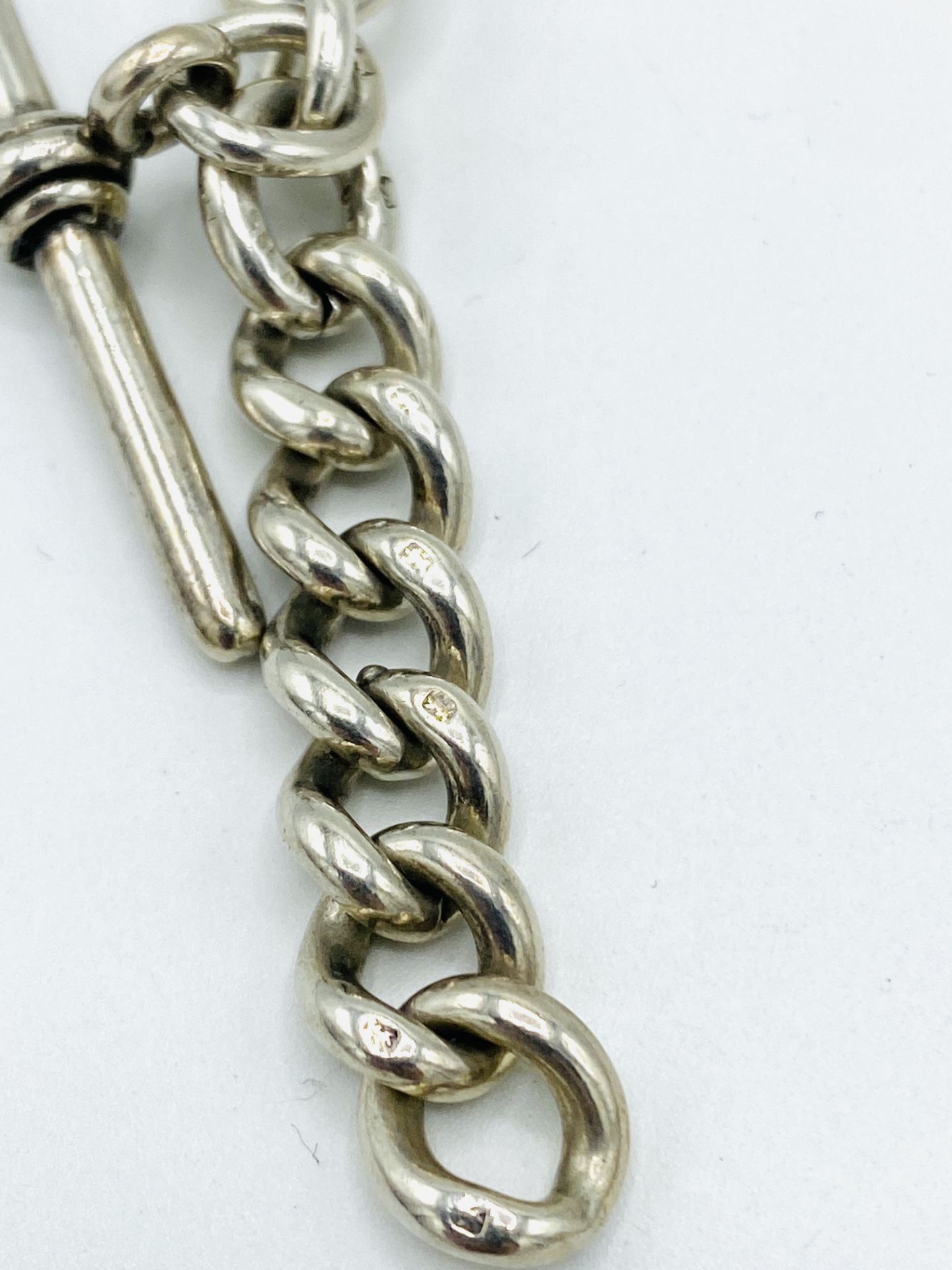 Silver fob chain - Image 6 of 6