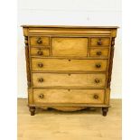 Scottish mahogany chest of four over three drawers