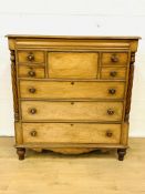 Scottish mahogany chest of four over three drawers