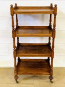 Mahogany four tier wotnot