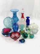 A collection of studio glass