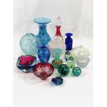 A collection of studio glass