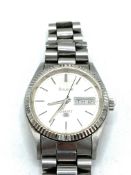 Gents stainless steel Bulova wristwatch