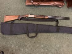 Chapuis 12-bore Over and Under shotgun. Shotgun licence is required to possess this gun.
