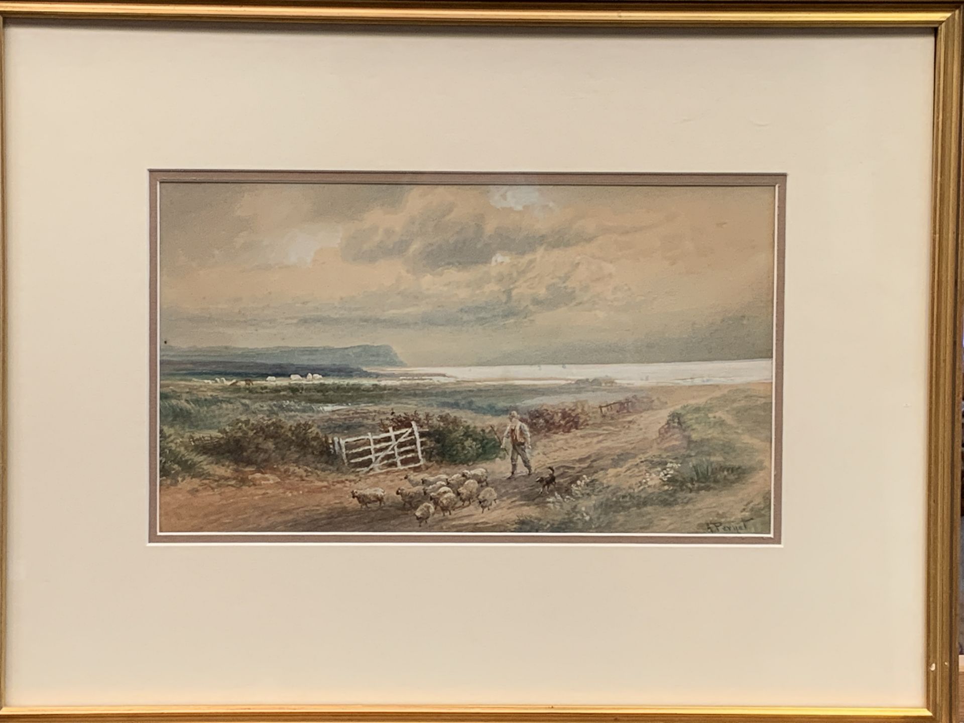 A. Pergot - framed and glazed watercolour