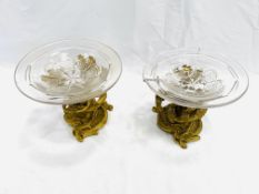 A pair of 19th century ormolu tazzas.