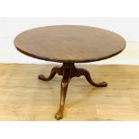 Mahogany tilt top coffee table