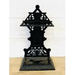 Gothic style cast iron umbrella stand