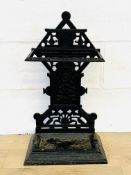 Gothic style cast iron umbrella stand