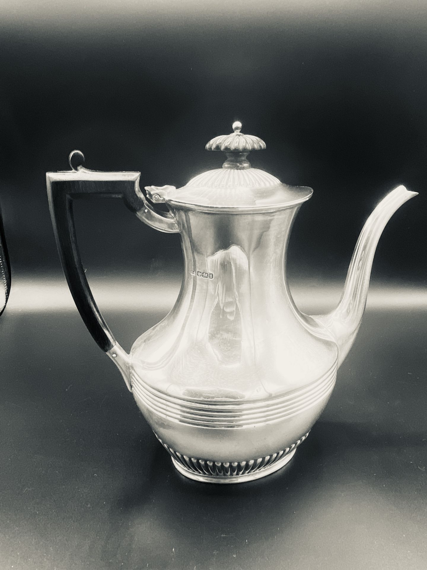 Silver tea and coffee service by Henry Stratford, hallmarked Sheffield 1898/9