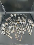 Quantity of silver plate cutlery