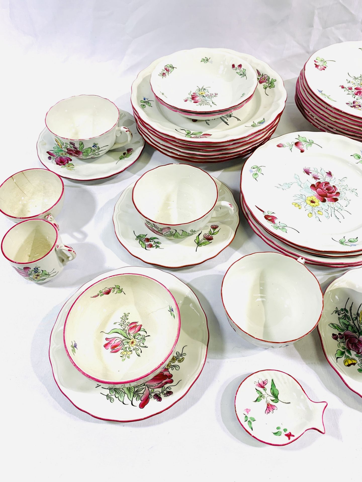 A Luneville part dinner service - Image 3 of 5