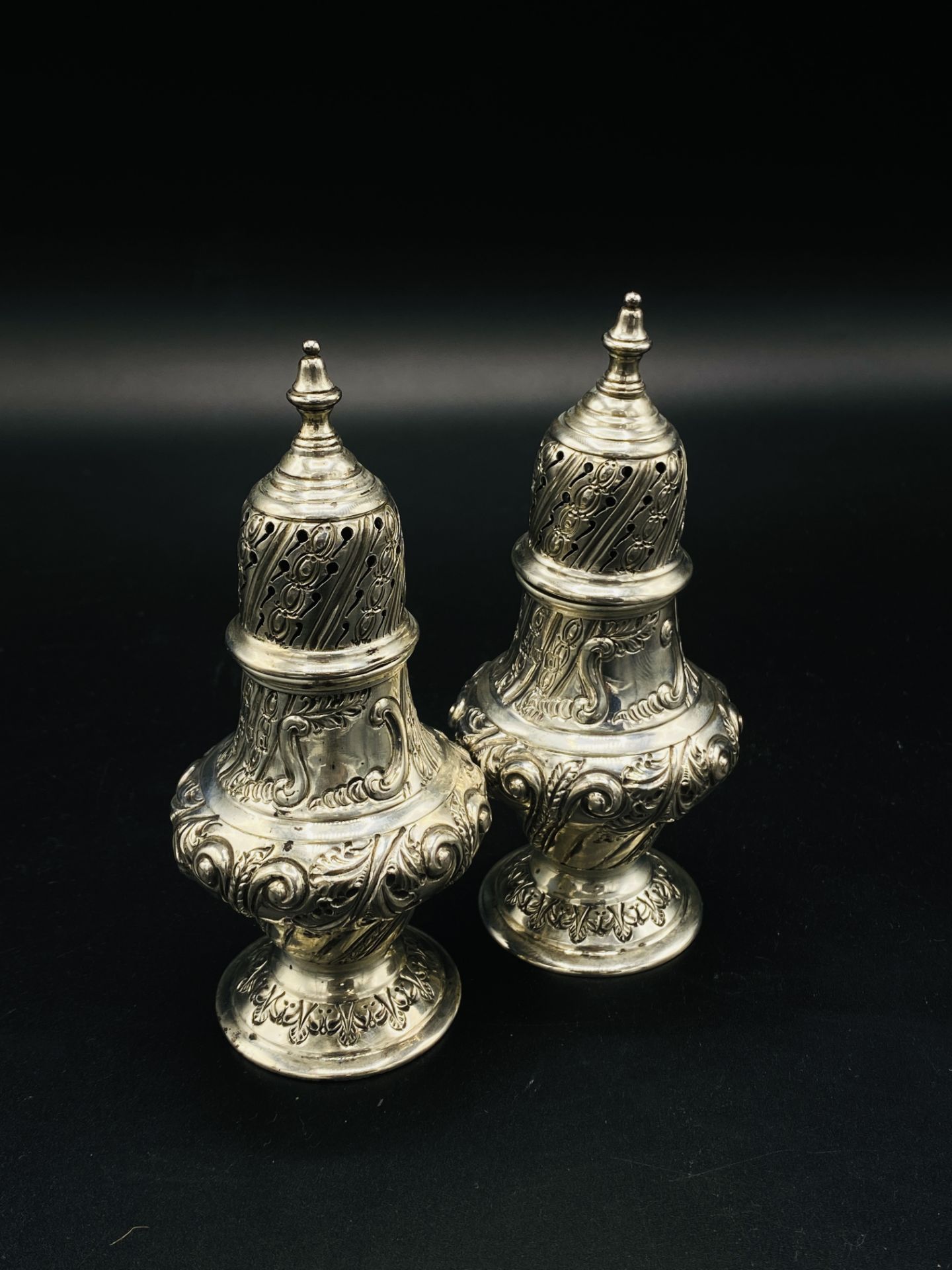 Three silver sugar casters - Image 4 of 5