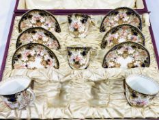 A part set of Royal Crown Derby cups and saucers