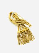 18ct gold tassel clip set with diamonds