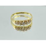 Edwardian 18ct gold 5 diamond ring