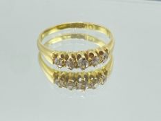 Edwardian 18ct gold 5 diamond ring