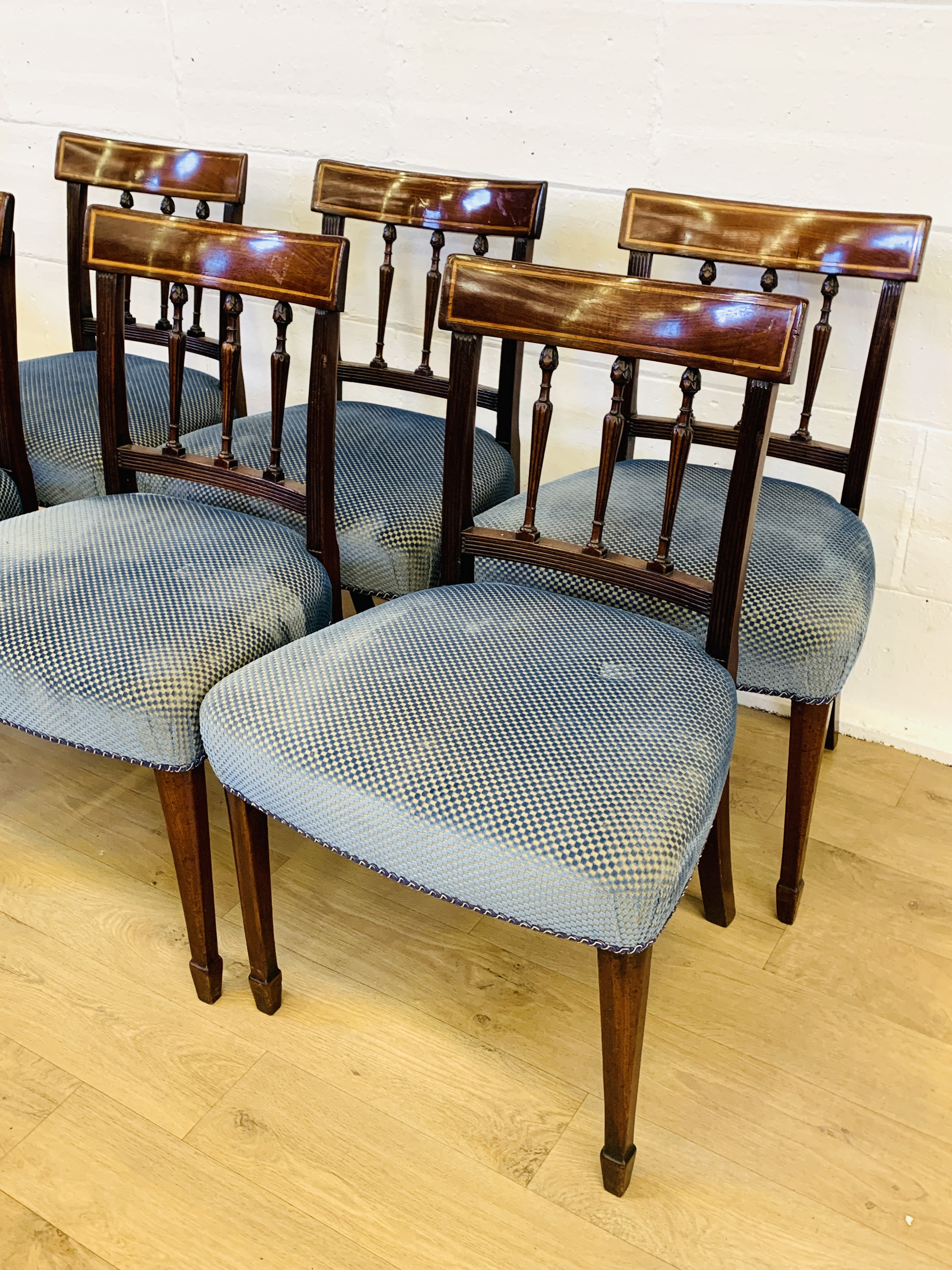 Set of six mahogany dining chairs - Image 3 of 4