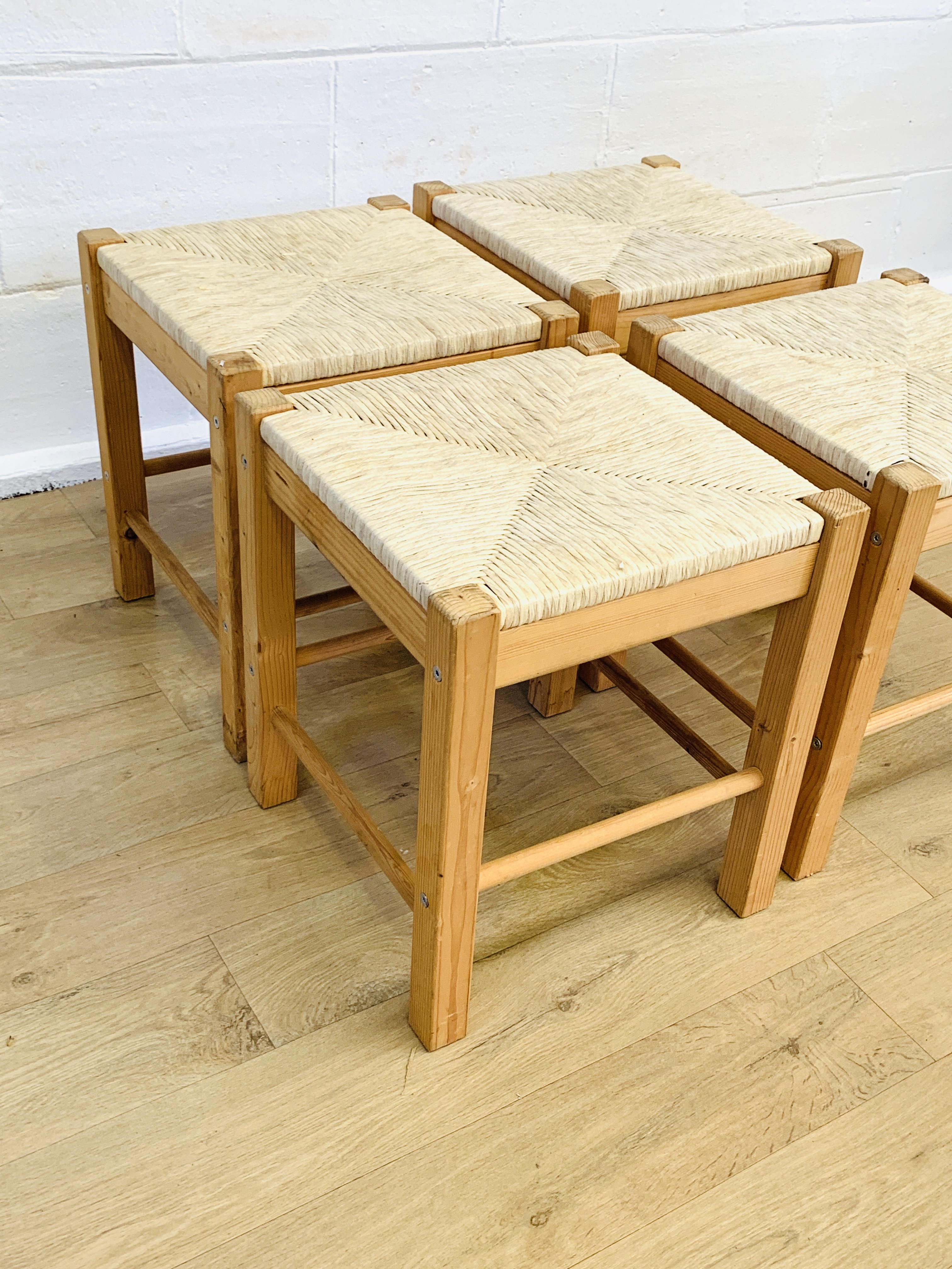 Four pine footstools - Image 4 of 4