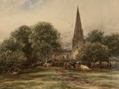 Watercolour of a rural scene