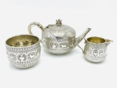 Scottish silver tea service by Hamilton & Inches, hallmarked Edinburgh 1877