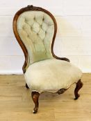 Mahogany frame bedroom chair