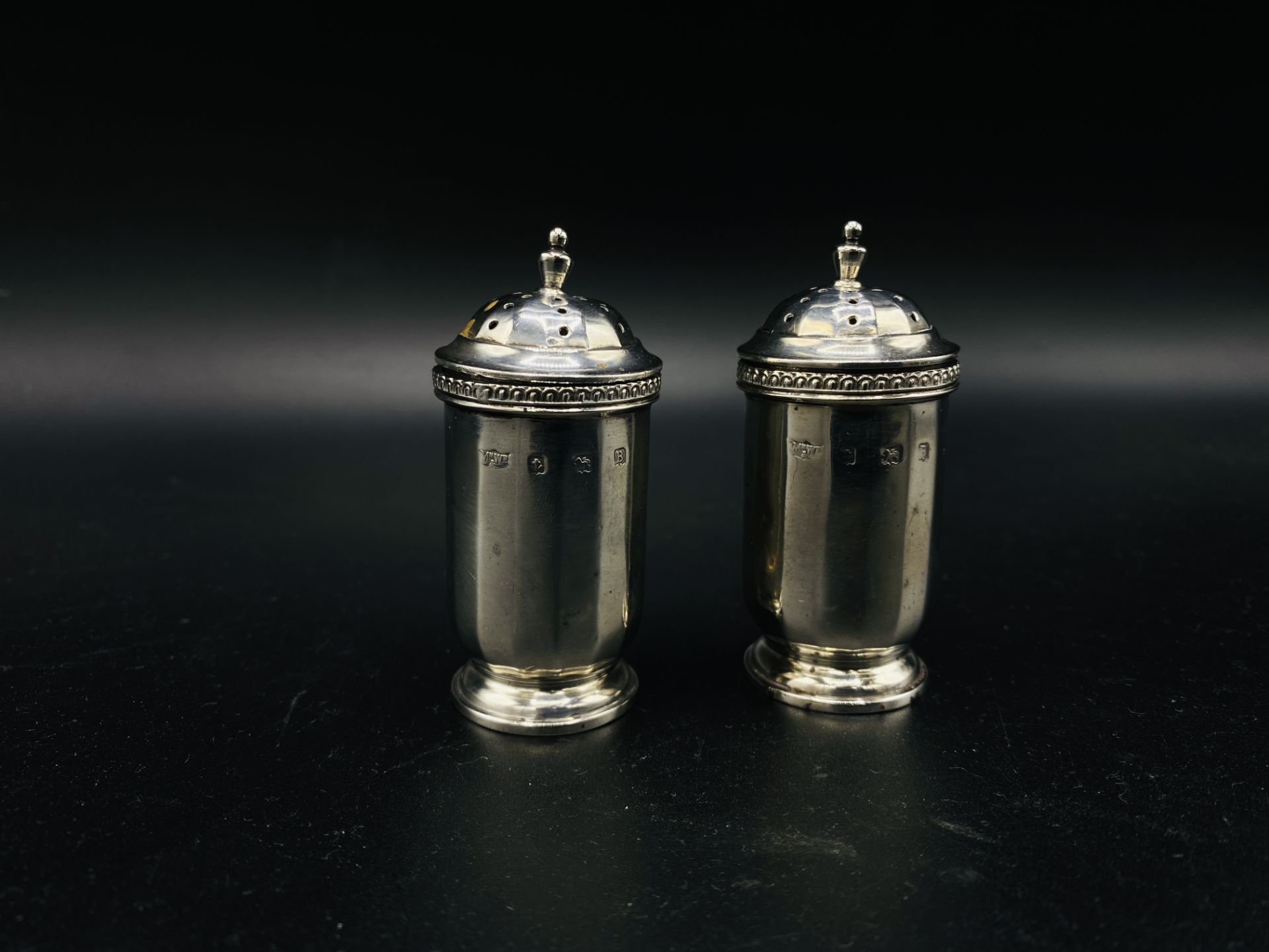 A five piece cruet set by Mappin & Webb, 1926, and other cruets - Image 7 of 10