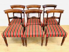 Set of six mahogany dining chairs