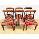 Set of six mahogany dining chairs