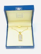 Royal Mint 9ct gold and diamond Royal Diamond Wedding ingot