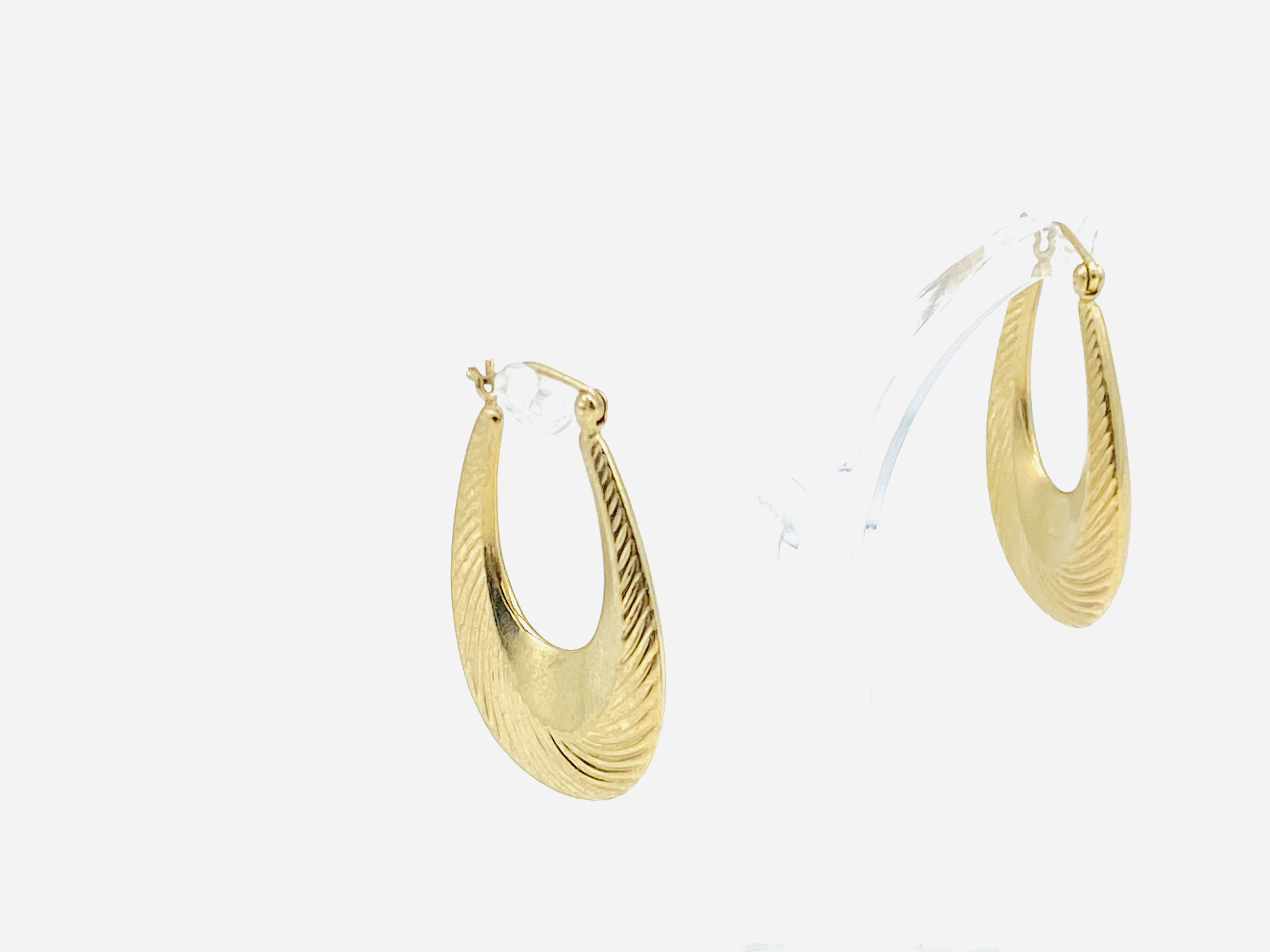 Pair of 9ct gold loop earrings