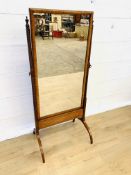 Mahogany cheval mirror