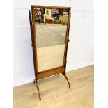 Mahogany cheval mirror