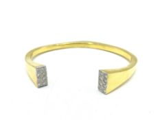 18ct gold and diamond bangle